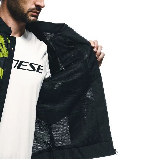 Dainese Herosphere Air Tex Jacket Black/Fluo Yellow Tarmac : Delivery in 5 days